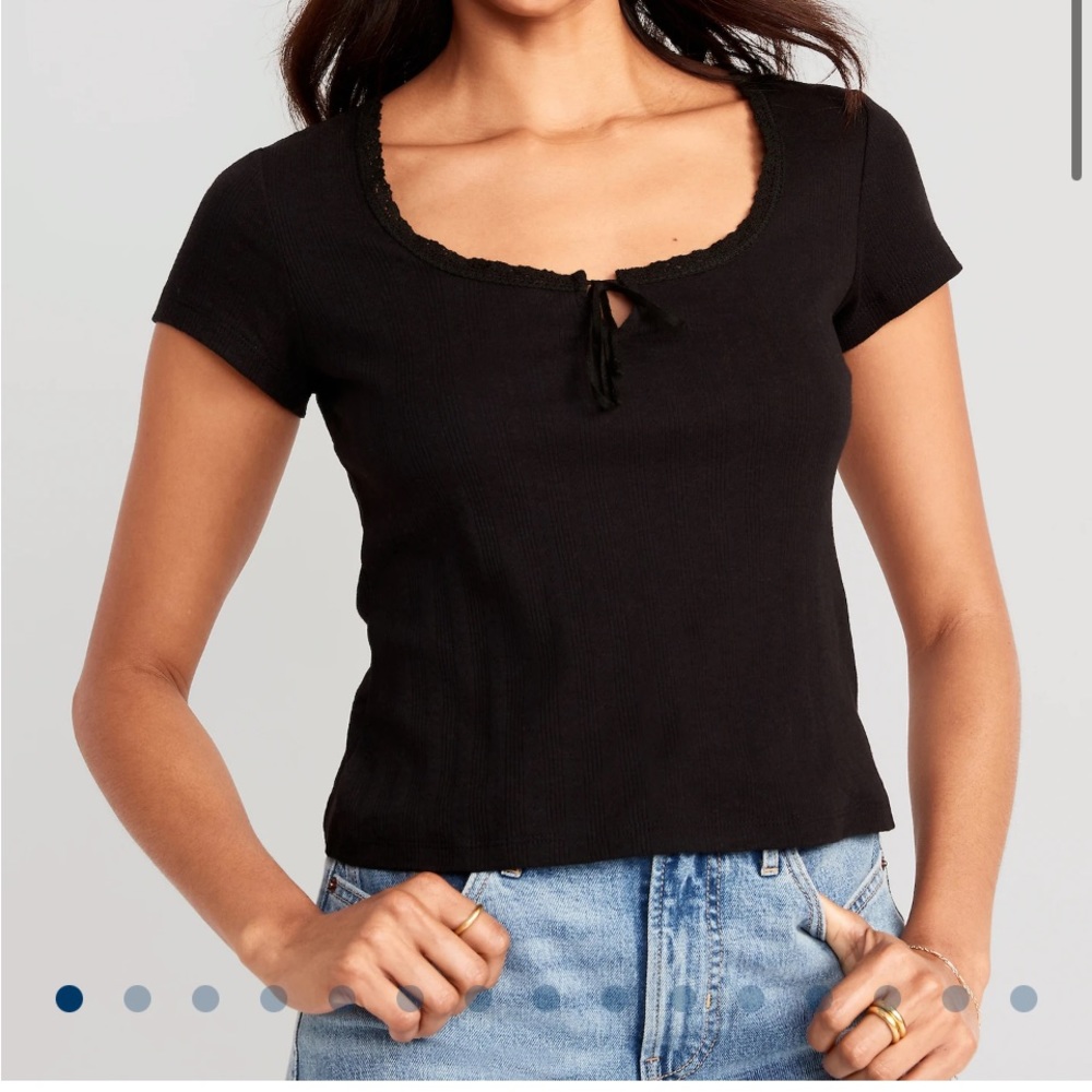 Black Old navy shirt, super cute and flattering worn once size small